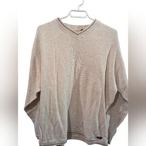 Men's Gray V-Neck Sweater